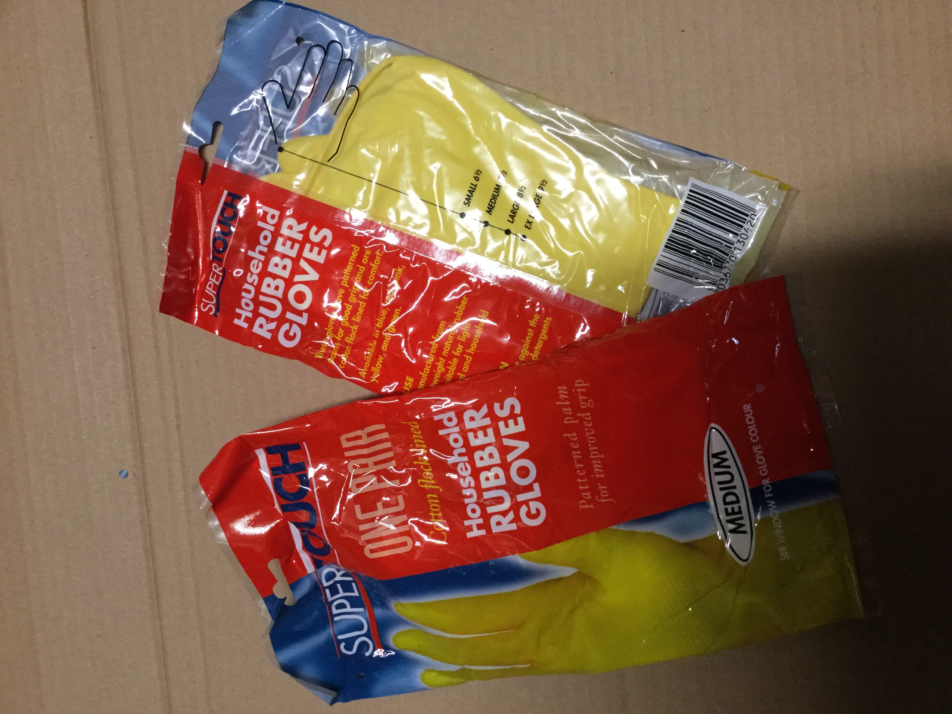 Household rubber gloves