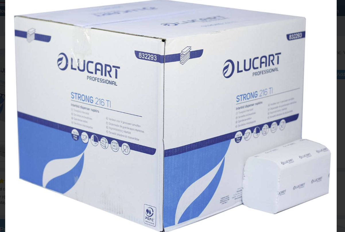 NAPKINS LUCART WHITE 